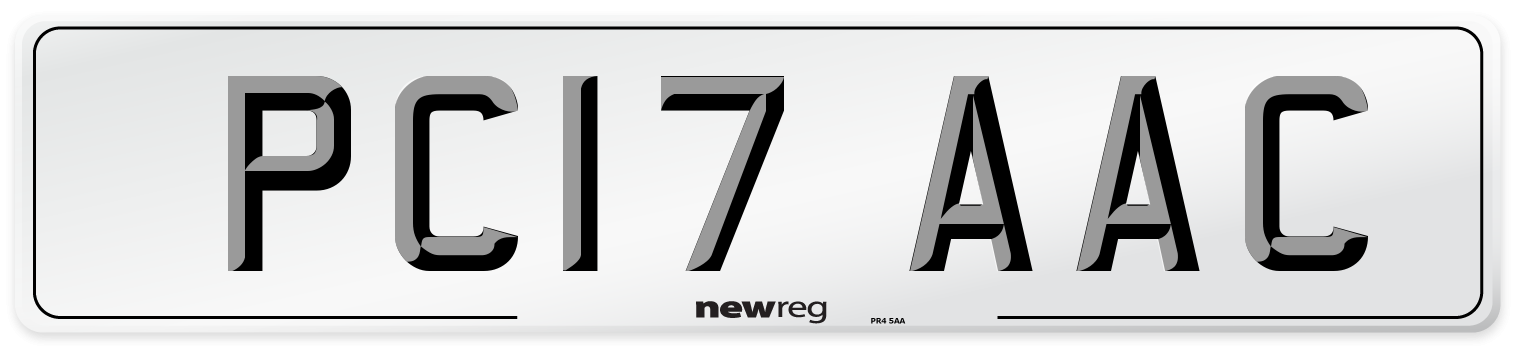 PC17 AAC Number Plate from New Reg